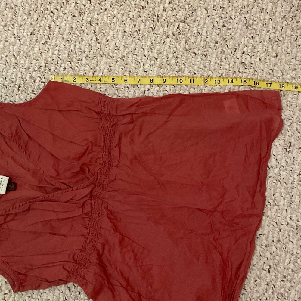 Women's Sleeveless V-Neck Top - Rust - Picture 6 of 9